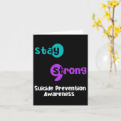 強い自殺防止認識度セミコロン カード (黄色い花)