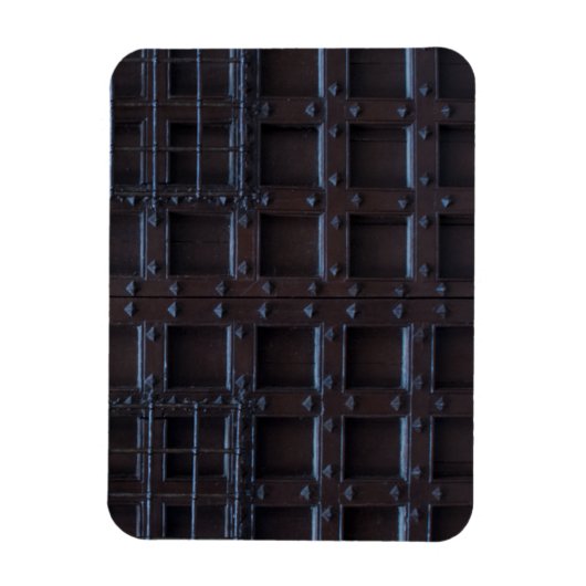 強い茶色の鉄の扉 マグネット (縦)