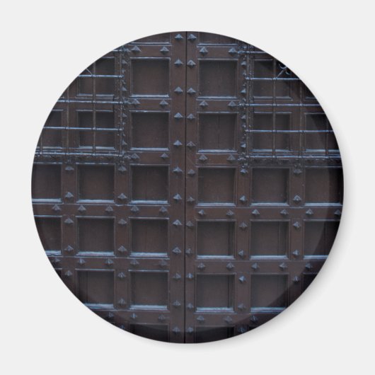 強い茶色の鉄の扉 マグネット (正面)