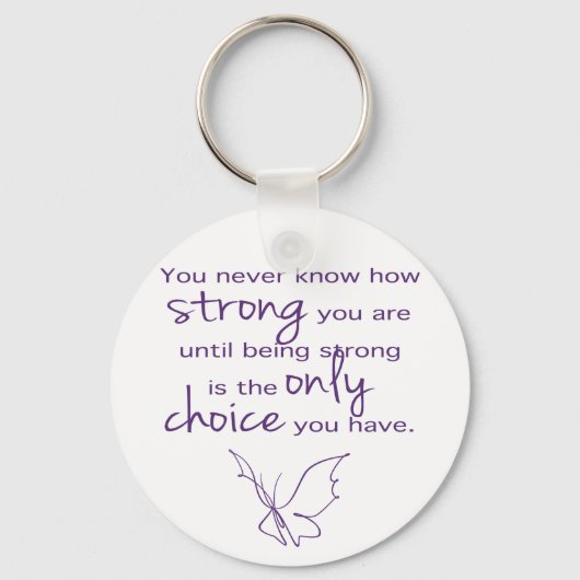 強い蝶 キーホルダー (正面)