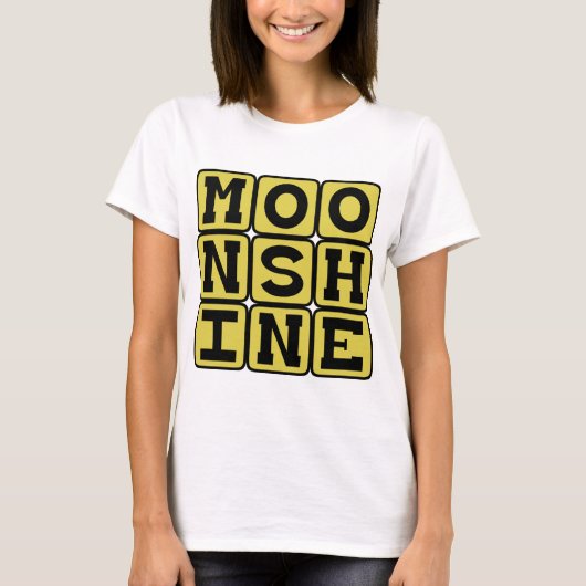 強い酒の月光 Tシャツ (正面)