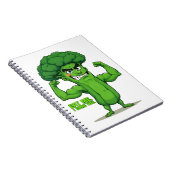 強い野菜クラブ – フレキシングブロッコリーおもしろいアニメ ノートブック (右側)