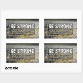 強い雨粒のやる気を起こさせる引用文 長方形シール (シート)