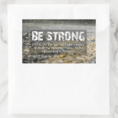 強い雨粒のやる気を起こさせる引用文 長方形シール (バッグ)