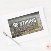 強い雨粒のやる気を起こさせる引用文 長方形シール (封筒)