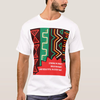 強い霊はっきりした力、ハート – アフロインスパイアエム Tシャツ