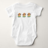 強い頭が切れる猫 ベビーボディスーツ (裏面)