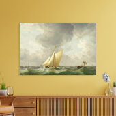 強い風の中のカッタ(銅油) キャンバスプリント (インサイチュ (リビング))