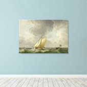 強い風の中のカッタ(銅油) キャンバスプリント (インサイチュ (ウッドフロア))