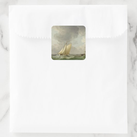 強い風の中のカッタ(銅油) スクエアシール (バッグ)