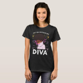 強い黒い女性メラニン社会的な距離Divaク Tシャツ (正面フル)