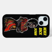 強い黒い女性 – 決して下に戻らない Case-Mate iPhoneケース (裏面 (横))