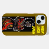 強い黒い女性 – 決して下に戻らない Case-Mate iPhoneケース (裏面 (横))