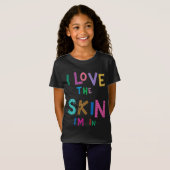 強い黒人女性アフリカAの肌が好き Tシャツ (正面フル)
