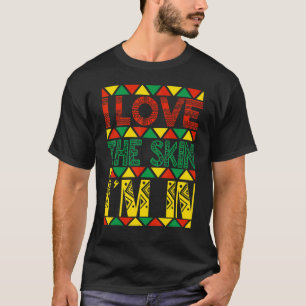 強い黒人女性アフリカAの肌が好き Tシャツ