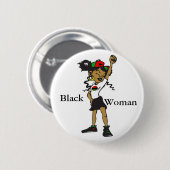 強い黒人女性 缶バッジ (正面&裏面)