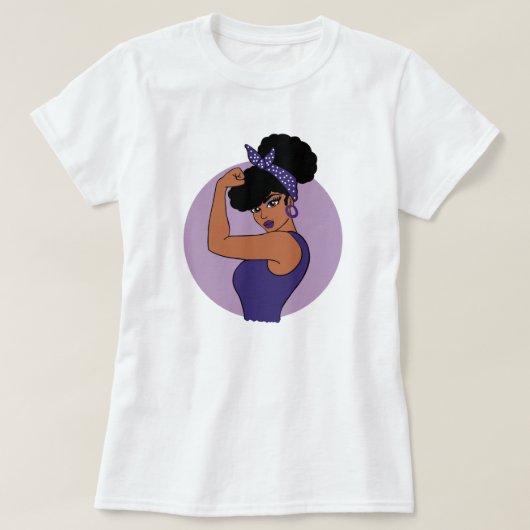 強い黒人女性Tシャツ Tシャツ (デザイン正面)