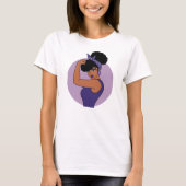 強い黒人女性Tシャツ Tシャツ (正面)