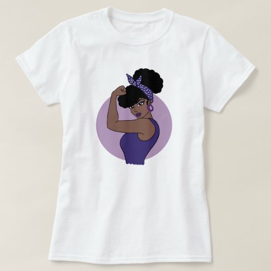 強い黒人女性Tシャツ Tシャツ (デザイン正面)