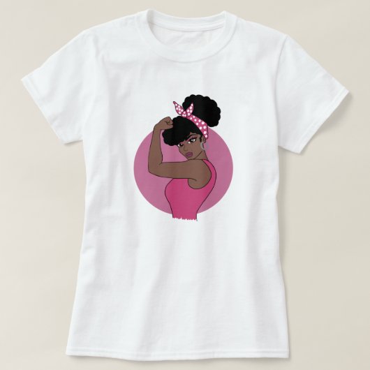 強い黒人女性Tシャツ Tシャツ (デザイン正面)
