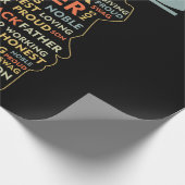 強い黒王アフリカ系アメリカ人ナチュラルアフロ ラッピングペーパー (角)