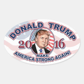 強い2016年のドナルドJ. Trump Makeアメリカ 楕円形シール