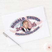強い2016年のドナルドJ. Trump Makeアメリカ 楕円形シール (封筒)