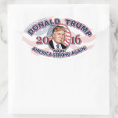 強い2016年のドナルドJ. Trump Makeアメリカ 楕円形シール (バッグ)