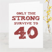 強い40歳の誕生日 カード (黄色い花)