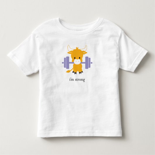 強い！丑の日のTシャツの年 トドラーTシャツ (正面)