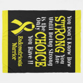 強い/選択…子宮内膜症 フリースブランケット (正面(横))