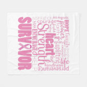 強いDescriptivesの蟹座の生存者 フリースブランケット (正面(横))