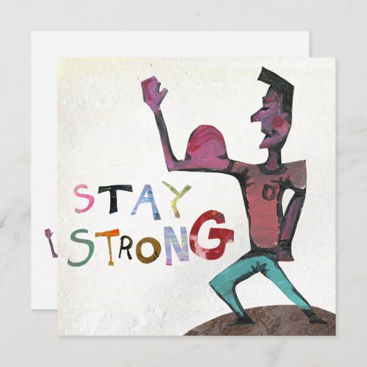 強いGet Wellカードを保持 (正面/裏面)