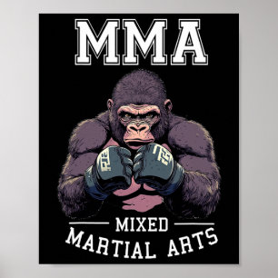 強いmmaゴリラ – ボクシングケージ戦 ポスター