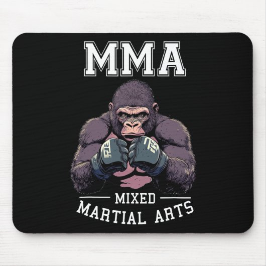 強いmmaゴリラ – ボクシングケージ戦 マウスパッド (正面)