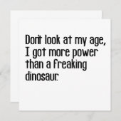 強おもしろいい老年ことわざ引用文 招待状 (正面/裏面)