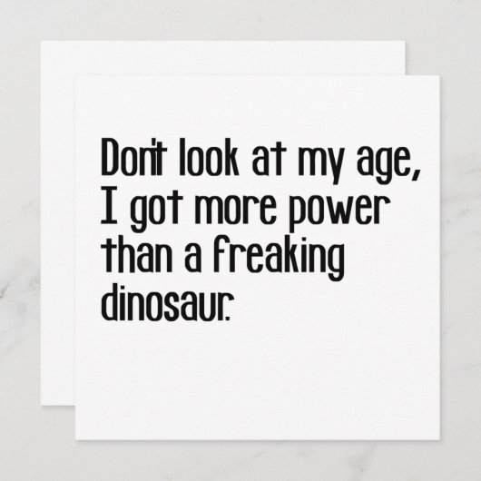 強おもしろいい老年ことわざ引用文 招待状 (正面/裏面)