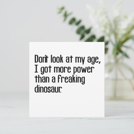 強おもしろいい老年ことわざ引用文 招待状 (スタンド正面)