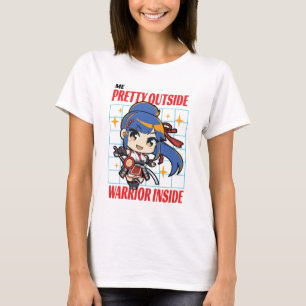 強かわいらしい女は白 Tシャツ
