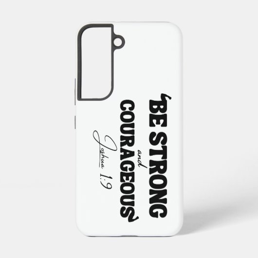 強くあり続けなさい – ヨシュア記1章9節 SAMSUNG GALAXYケース (裏面)