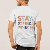 強くあり続けろ パワーオン Tシャツ (裏面)