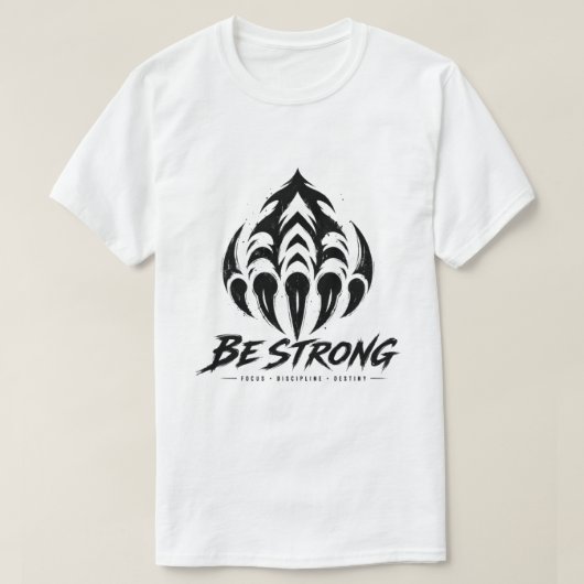 強くあるために 集中と規律と運命の爪 グラフィック Tシャツ (デザイン正面)