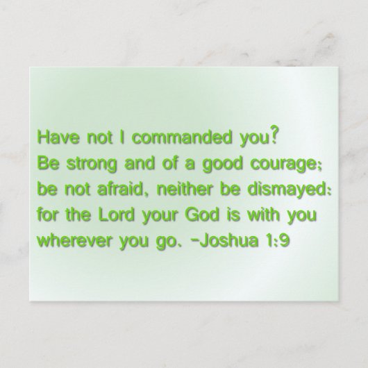 強くあれ、勇気づけられよ ポストカード (正面)