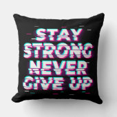 強くあれ 絶対に諦めるな サラダ枕 クッション (正面)