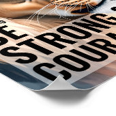 強くて勇敢なクリスチャンのウォールアートプリント ポスター (角)