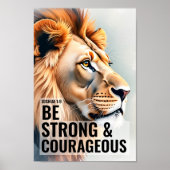 強くて勇敢なクリスチャンのウォールアートプリント ポスター (正面)