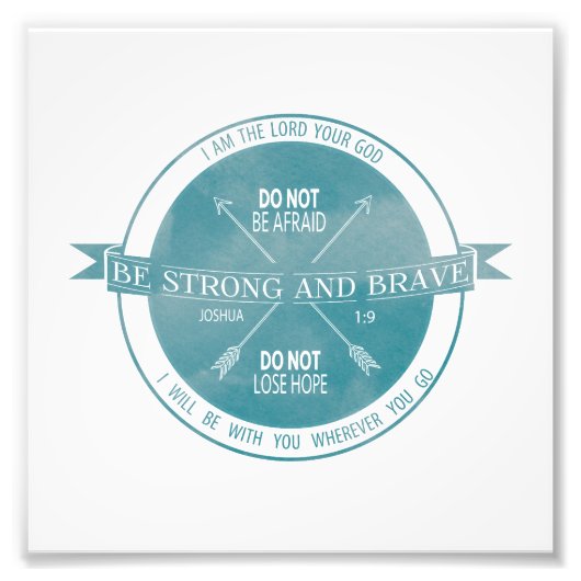 強くて勇敢なティール（緑がかった色）聖なる書物、 経典 フォトプリント            (正面)