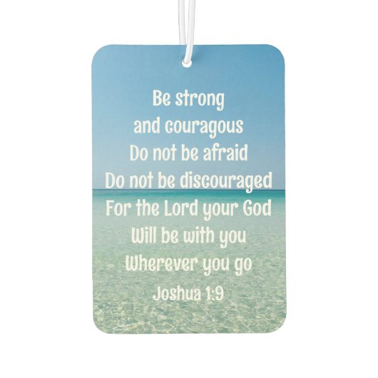 強くて勇敢な美しいクリスチャンビーチ カーエアーフレッシュナー (裏面)