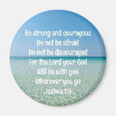 強くて勇敢な美しいクリスチャンビーチ マグネット (正面)