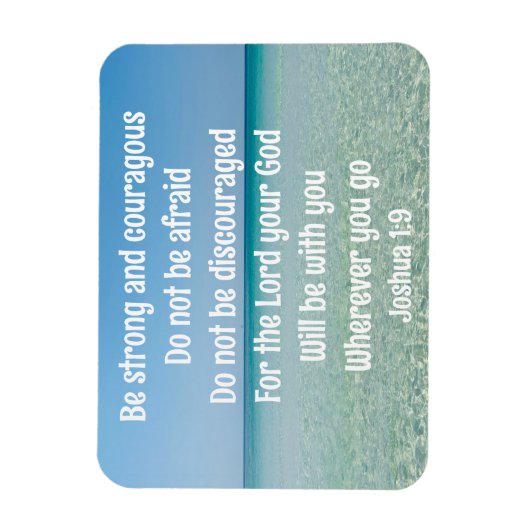 強くて勇敢な美しいクリスチャンビーチ マグネット (縦)